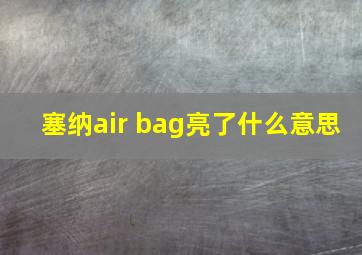 塞纳air bag亮了什么意思